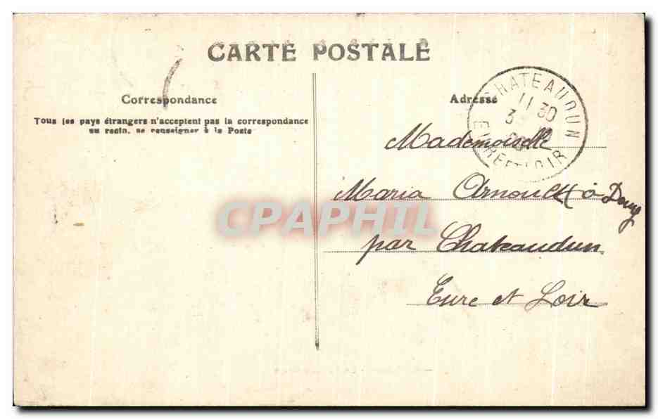 CPA Gavarnie le pont de neige — Verso