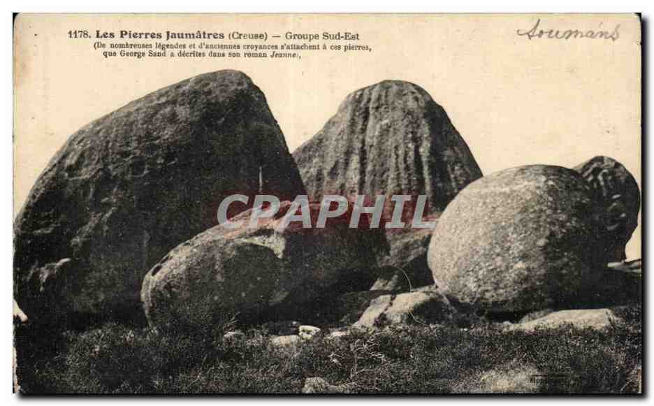 Les Pierres Jaumâtres (Creuse) — Groupe Sud-Est — éditeur Soumains, n° 1178