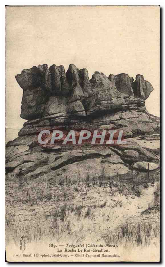 Trégastel (Côtes-du-Nord) — La Roche Le Roi-Gradlon — J.-B. Barat, édit.-phot., Saint-Quay