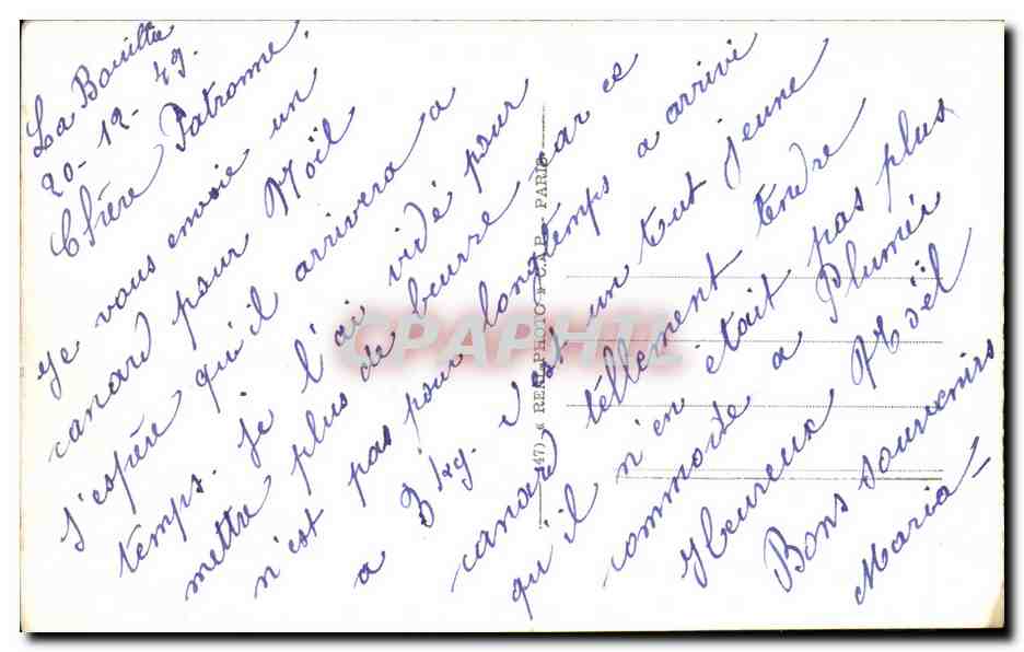 CPA Lourdes basilique et le gave — Verso