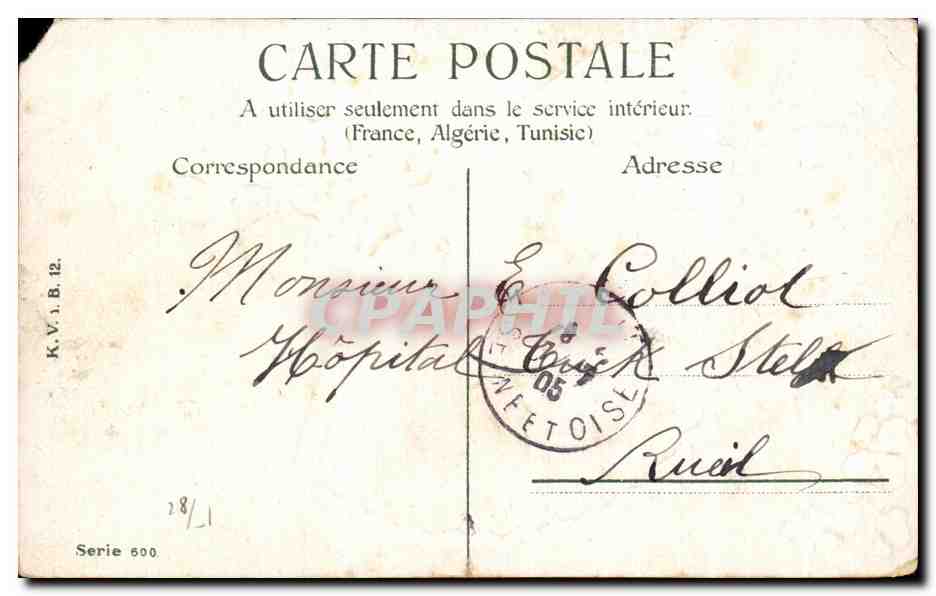 CPA Fantaisie Oiseaux Eventail Je Pense a Vous — Rückseite