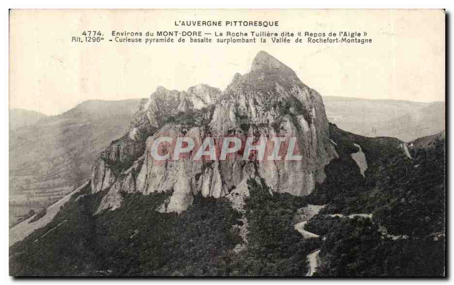 CPA L'Auvergne Pittoresque Environs du Mont Dore La Roche Tuiliere dite 
