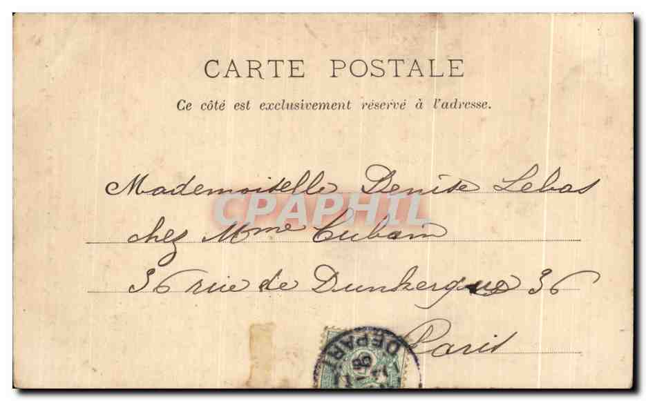Paris — Le Langage des Fleurs — série 6, éditeur Le Langage des Fleurs — Verso