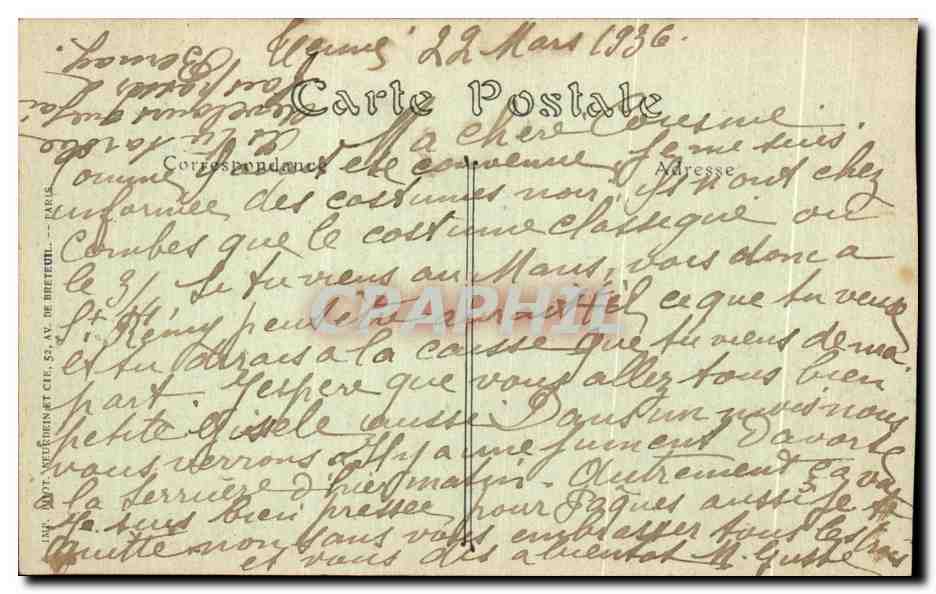 CPA Rouen La grosse horloge  — Verso