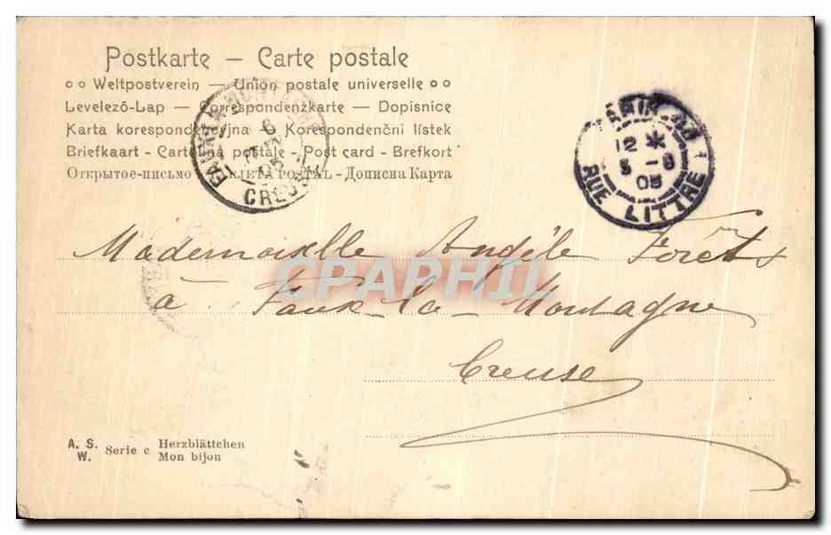 CPA Fantaisie Femme  — Rückseite