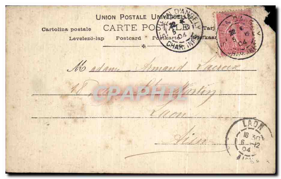 CPA Fantaisie Femme — Verso