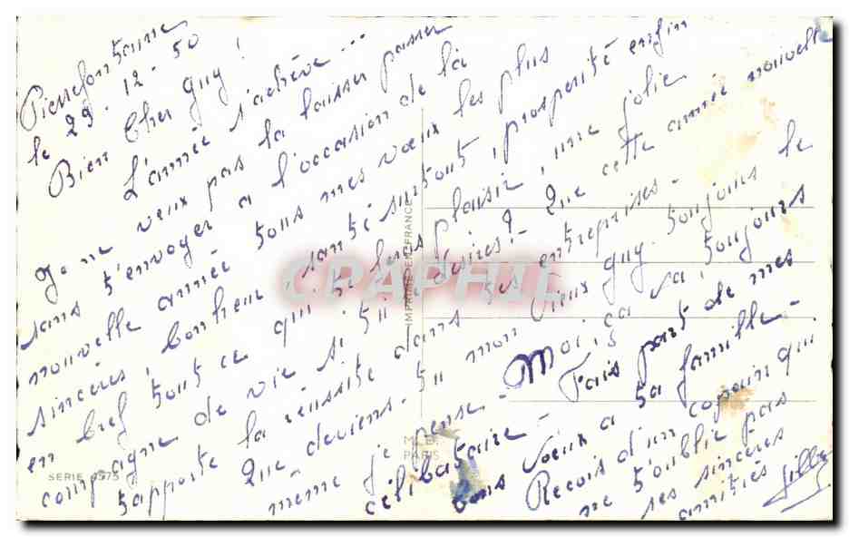 CPA Fantaisie Biches Bonne annee Biches — Rückseite