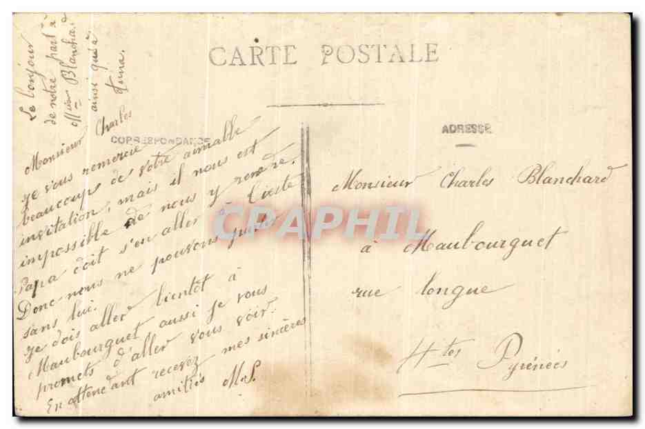 CPA Fantaisie Fleurs Femme Couple  — Verso