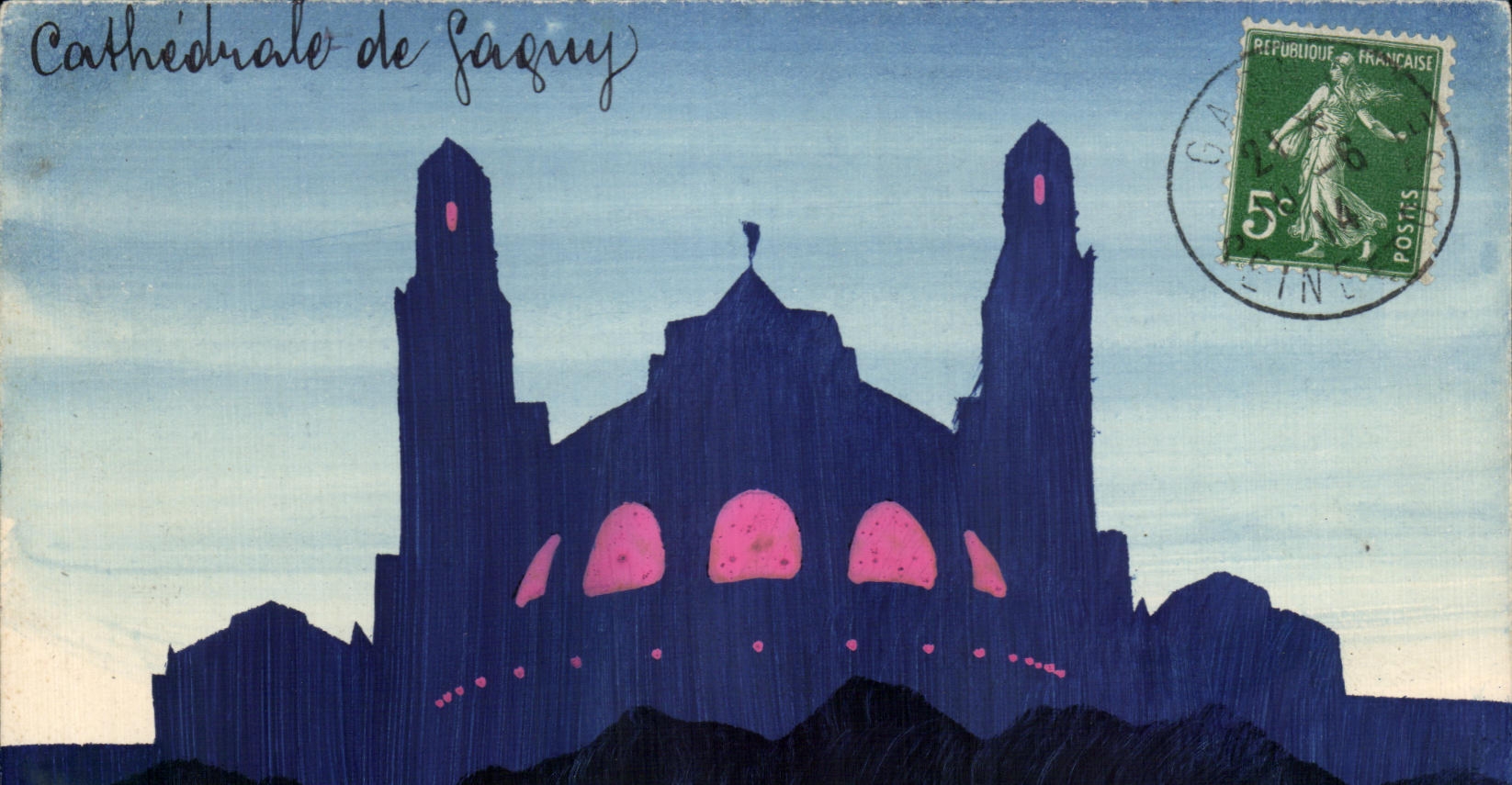 CPA Fantaisie Cathedrale de Gagny