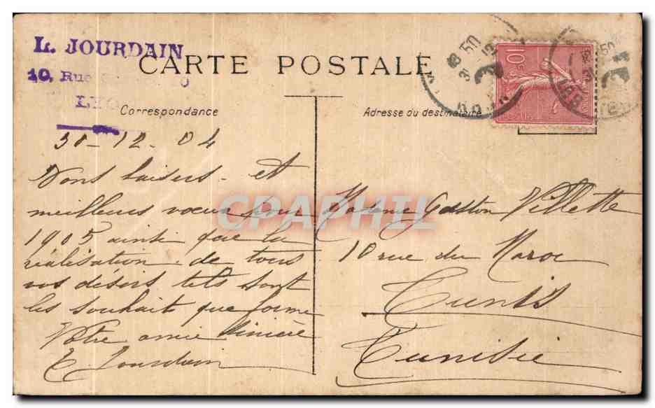 CPA Fantaisie Femme — Rückseite