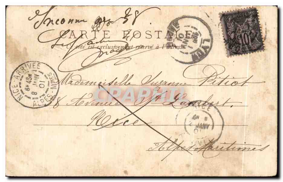 CPA fantaisie Femmes — Verso