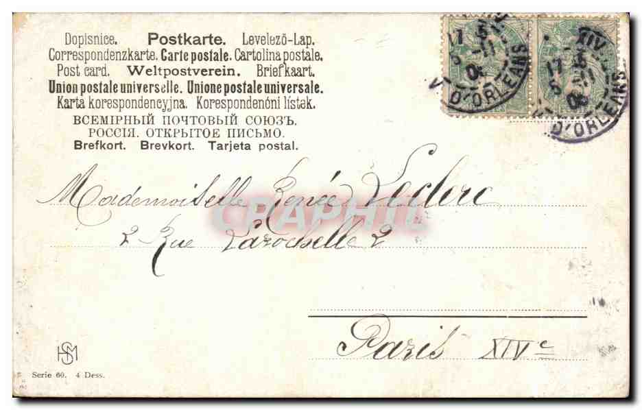 CPA fantaisie Paysage  — Rückseite