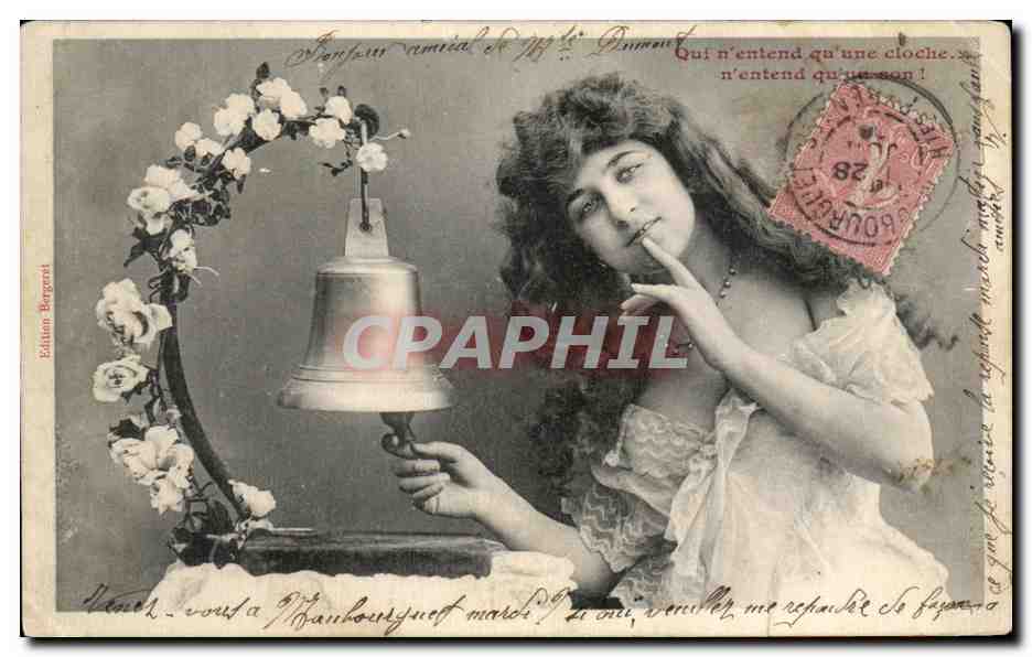 Jeune femme avec cloche — Édition Bergaret — n° de série non visible