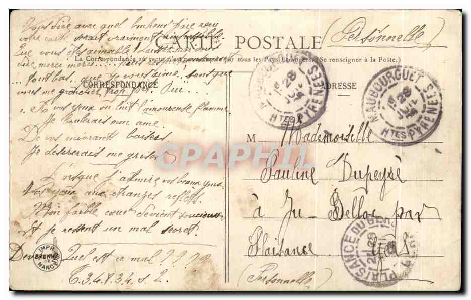 Jeune femme avec cloche — Édition Bergaret — n° de série non visible — Reverso