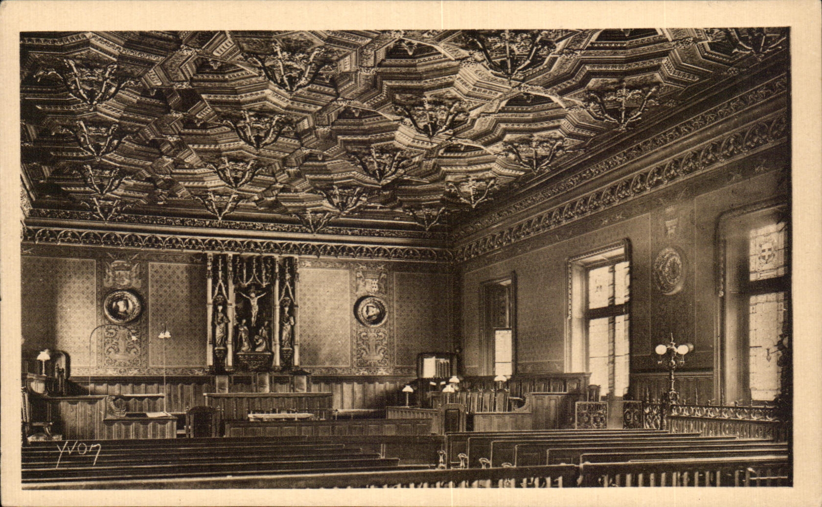 CPA La Douce France Rouen Palais de Justice Salle des Seances du Parlmetn
