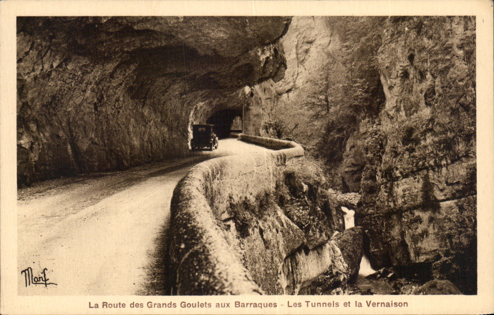 CPA La Route des Grands Goulets aux Barraques Les Tunnels et la Vernaison