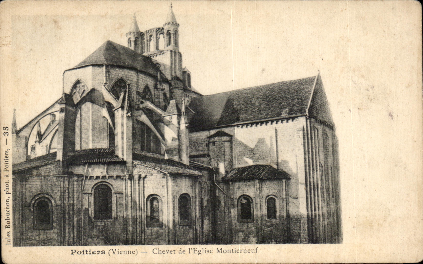 Poitiers (Vienne) — Chevet de l'Église Montierneuf — Jules Robuchon, phot. à Poitiers, n°35