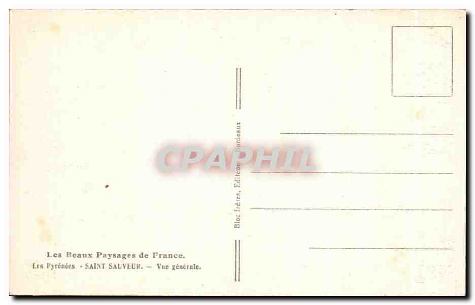 CPA Les Pyrenees Saint Sauveur Vue generale — Verso