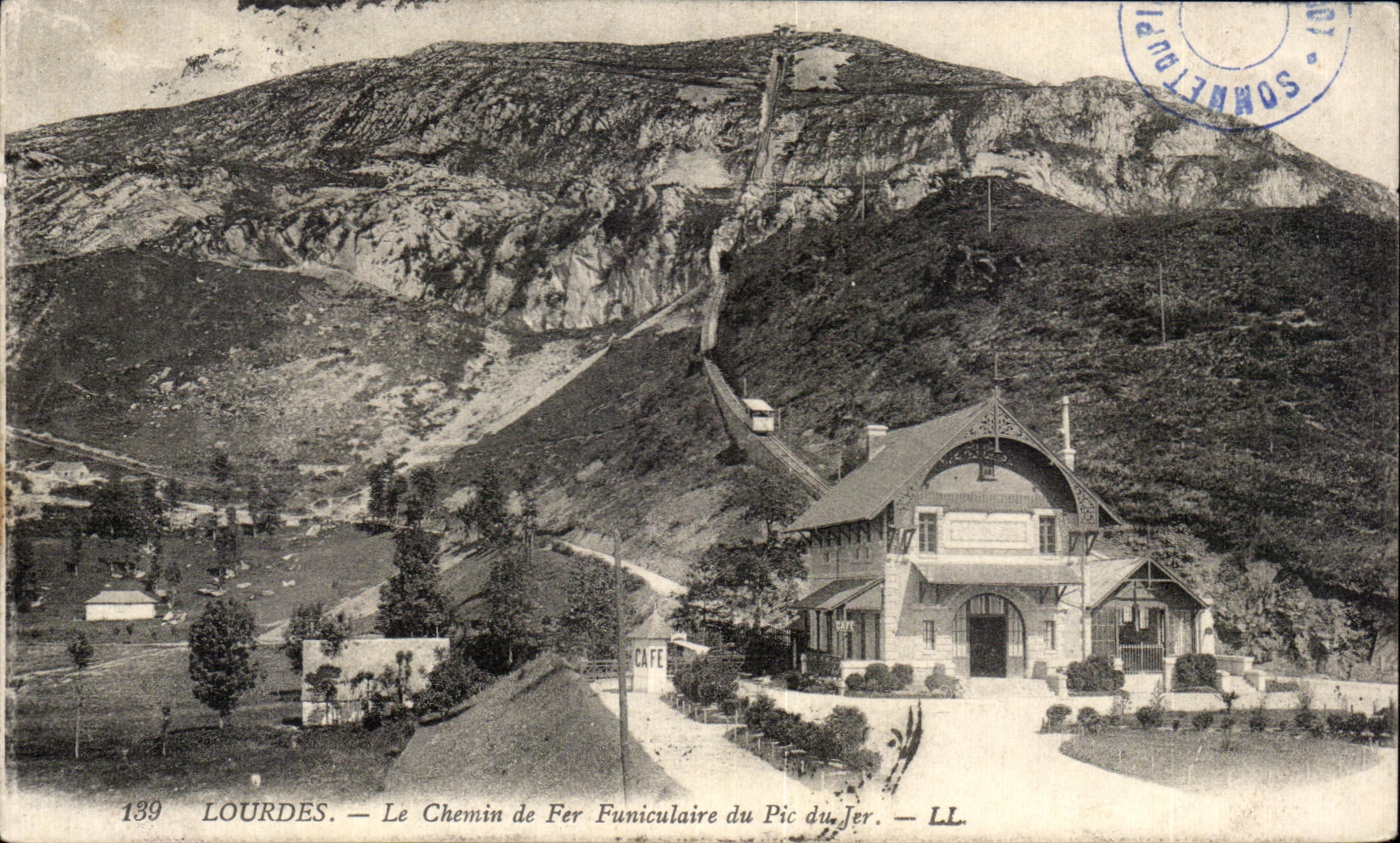 CPA Lourdes Le Chemin de Fer Funiculaire du Pic du jer