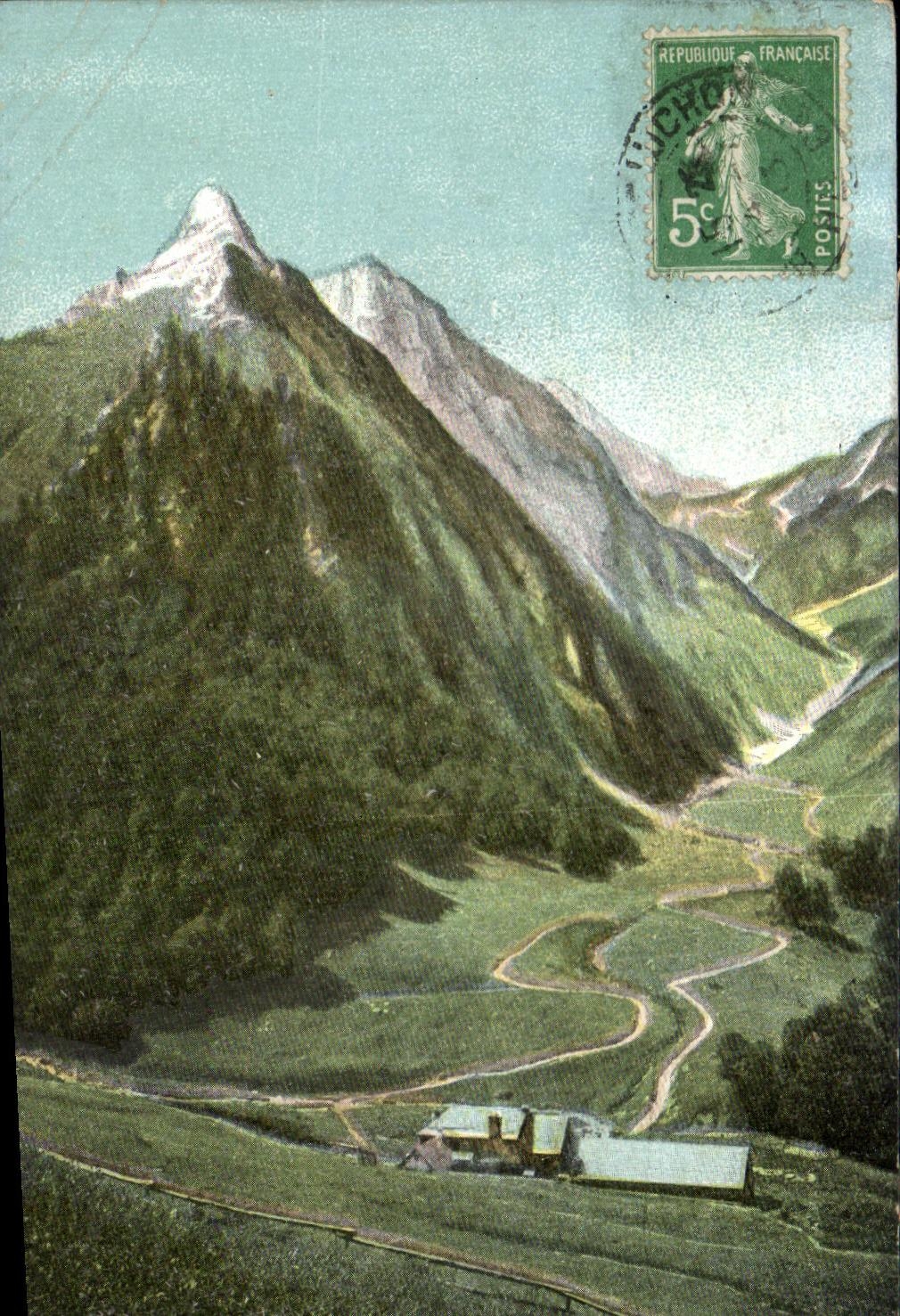 Mont Blanc — vue panoramique — Édition Larouche Frères, Toulouse