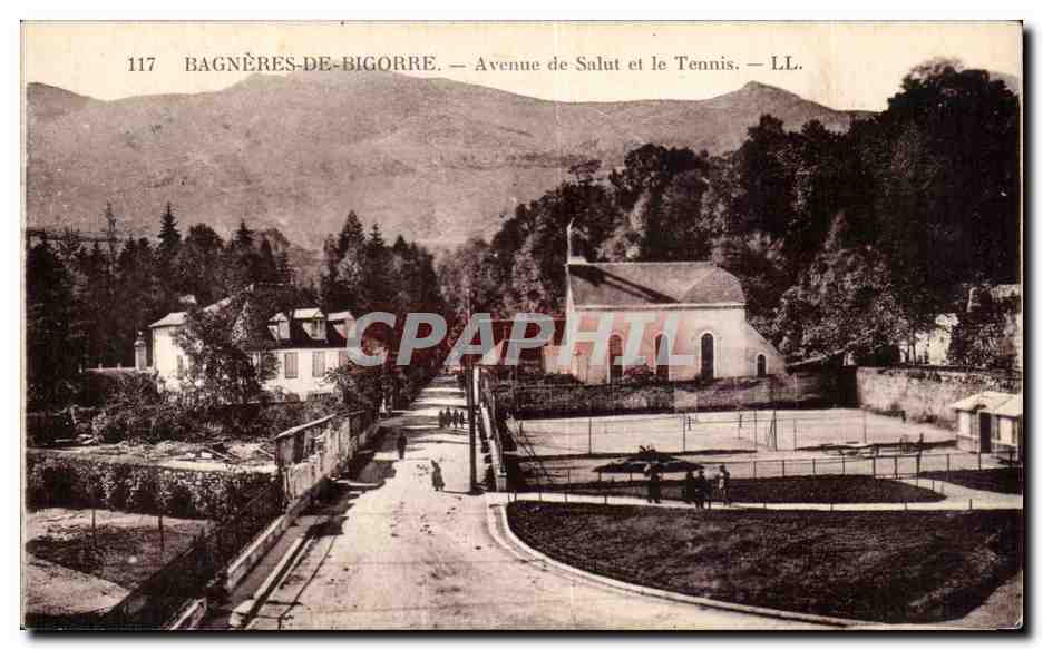 Bagnères-de-Bigorre — Avenue de Salut et le Tennis — LL. — N° 117