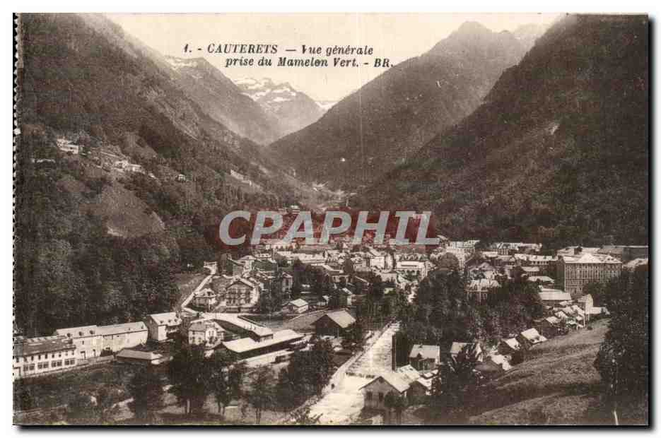 Cauterets — Vue générale prise du Mamelen Vert — Bloc Frères, Bardeaux