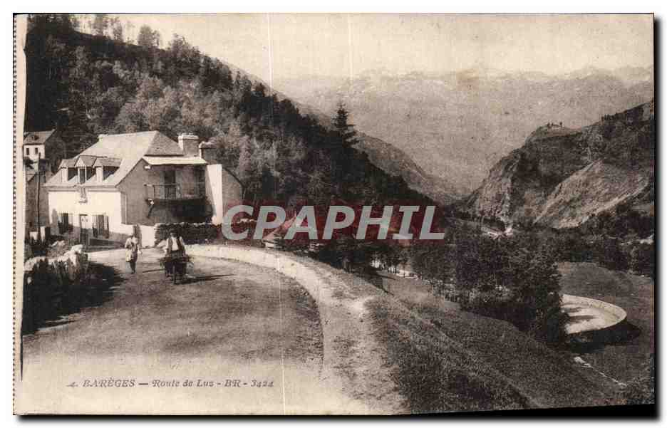 Barèges — Route du Lus — éditeur Bloc Frères, n° 3424