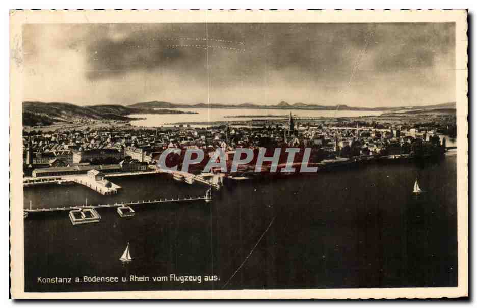 CPA Konstanz a Bodensee u Rhein vom Flugzeug aus