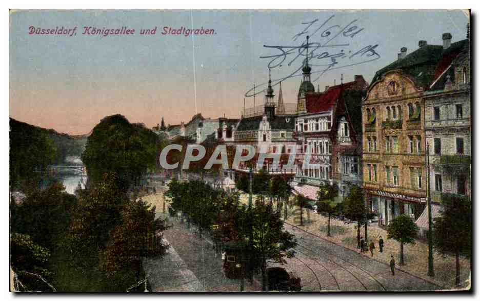 CPA Dusseldorf Konigsallee and Stadtgraben