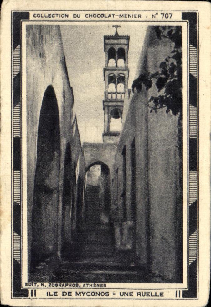 Image Ile De Myconos Une Ruelle Chocolat Meunier
