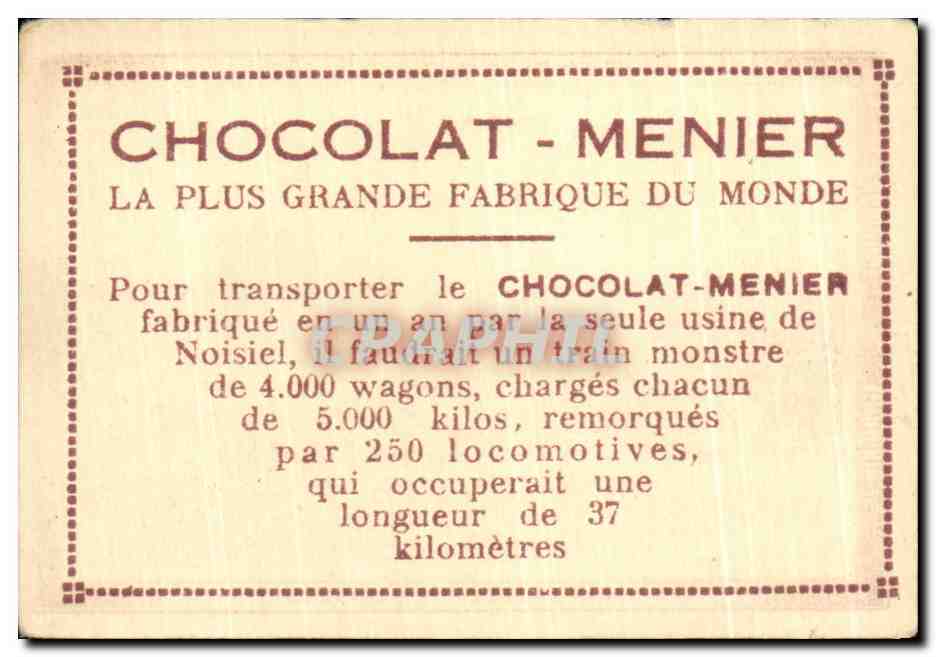 Image Rambouillet Le Chateau Chocolat Meunier — Verso