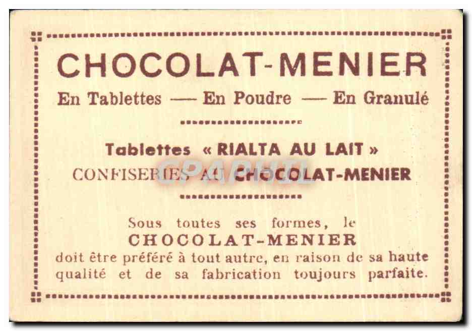 Image Paris Musee De Cluny Chocolat Meunier — Verso