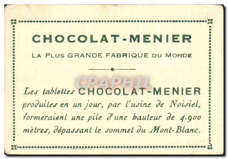 Image Londres la Cite Chocolat Meunier — Verso