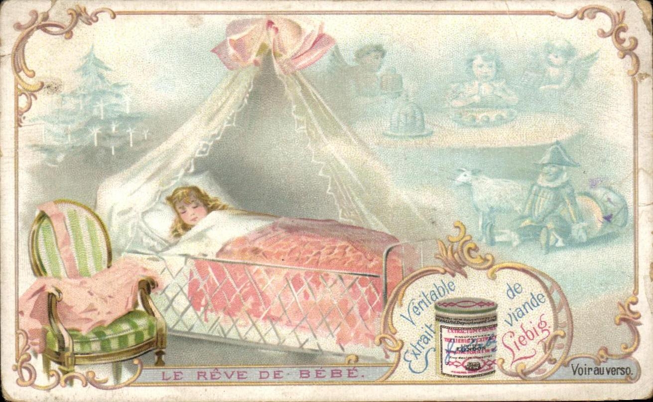 Chromo Le Reve de Bebe Liebig Enfant 