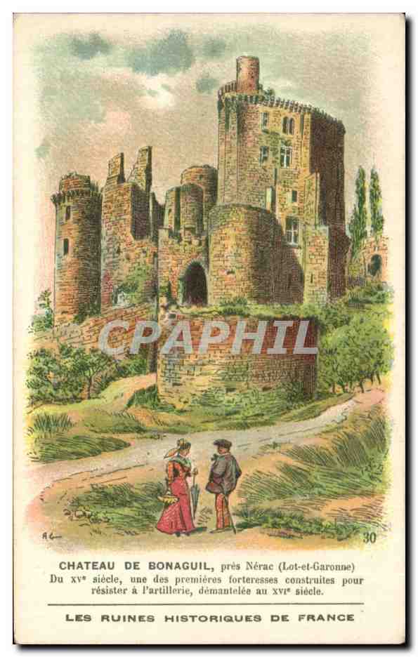 Ima CHateau de Bonaguil pres Nerac Du XV e siecle une des premieres forteresses 