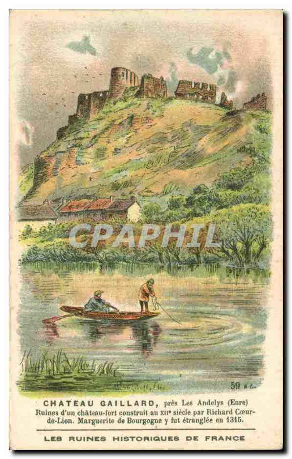 Image CHateau Gaillard pres Les Adelys Ruines d'un chateau fort costruit au Xll e siecle Richard coeur de Lion