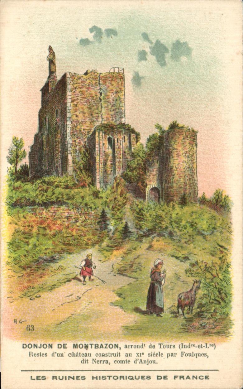 Image Domjon de Montbazon Arrond de Tours Restes d'un vhateau construit au XI e siecle par Foulques