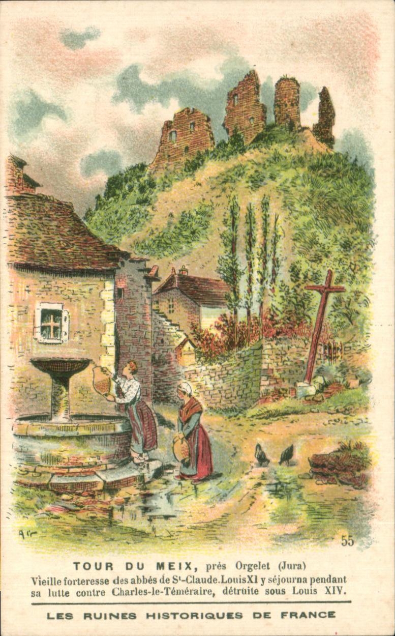 Image Tour du Meix pres Orgelet Vieille forteressue des abbes de St Claude Louis Xl y sejourna pendant sa lutte contre