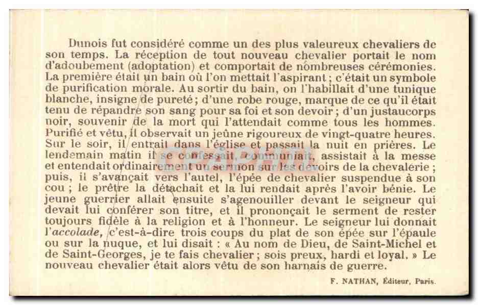 Image Chateau de Parthenay et Porte St Jacques du Xlll e siecle propriete du celebre Dunois — Back