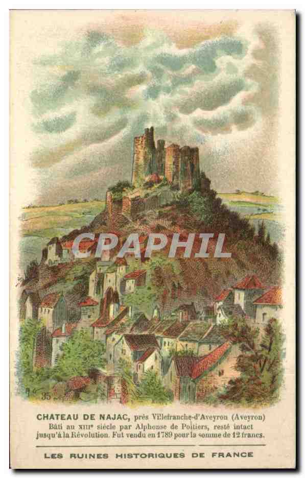Image Chateau de Najac pres Villefranche d'Aveyron Bati au Xlll e siecle par Alphonse de Poitiers