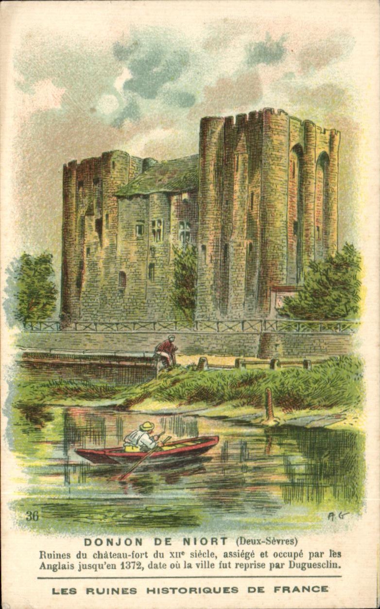 Image Donjon de Niort Ruines du chateau fort du Xll e siecle assiege et occupe par les Anglais jusqu