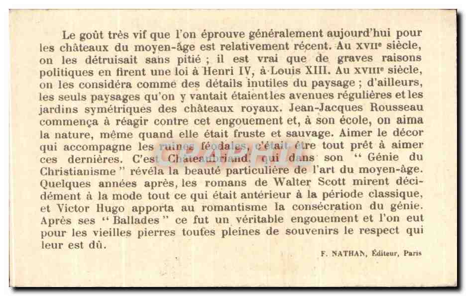 Image Chateau D'usson pres Ax les Thermes Ruines tres imposantes dominat la valle de l'Aude — Rückseite