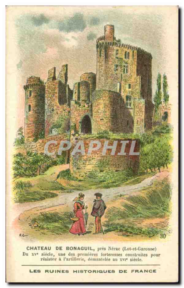 Imag Chateau de Bonaguil pres Nerac Du XV e siecle une des premieres forteresses constuites pour resister a l'artillerie