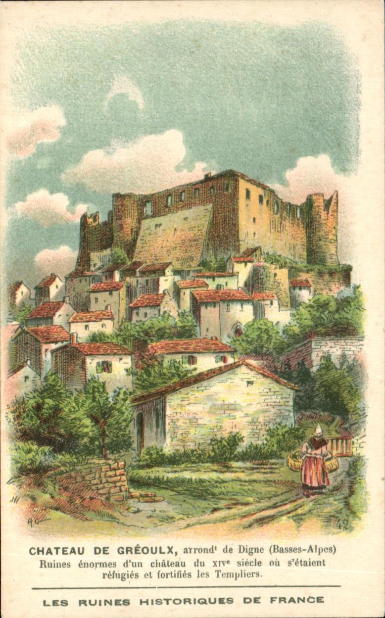 Image Chateau de Greoulx arround de digne basses alpes ruines enormes d un chateau du siecle ou s etaient refugies et 