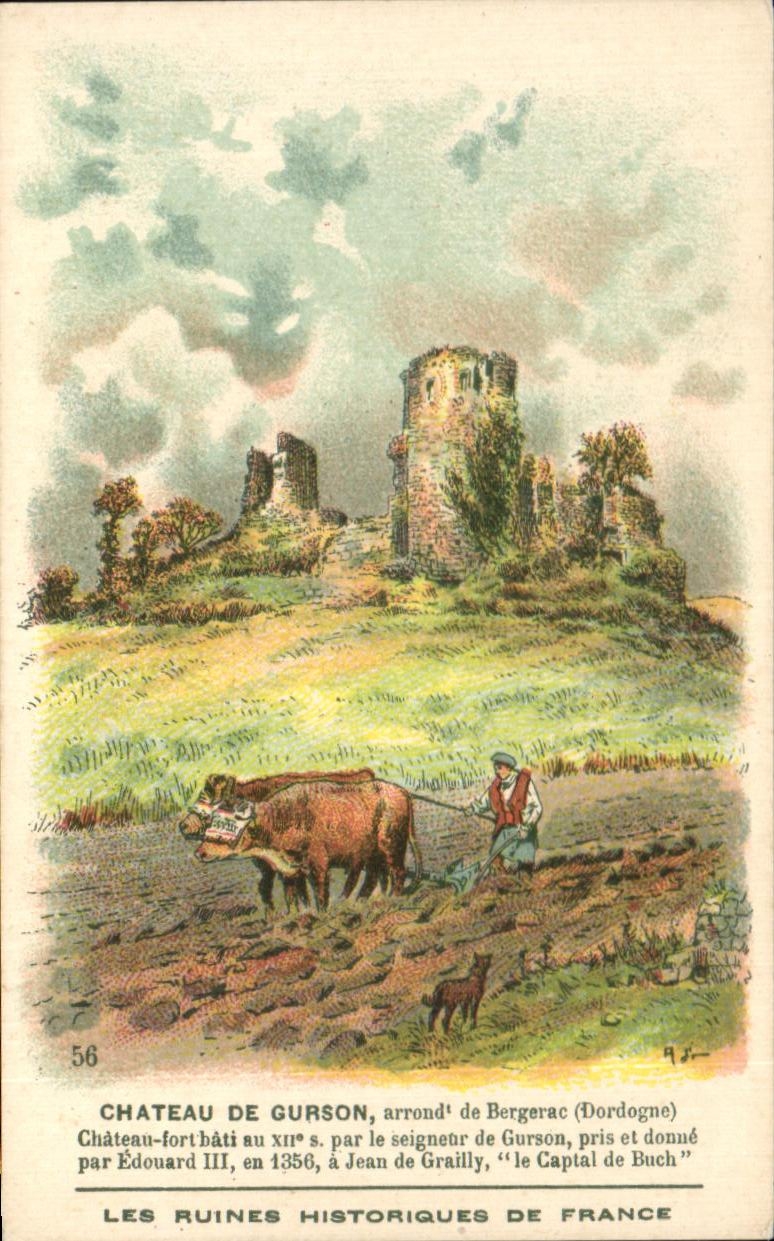 Image Chateau de Gurson arrond de bergerac dordogne chateau fort bati su par le seigneur de gurson pris et donne par 