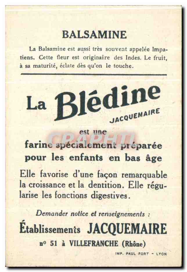 Chromo Bledine Balsamine — Verso