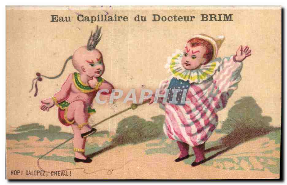 Chromo Eau capillaire du docteur Brim Enfants Clown Etats Unis 