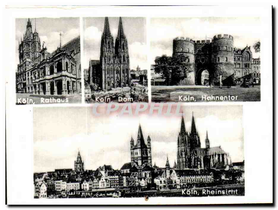 CPSM Koln rathaus koin dom koin hahnentor koin rheinsicht