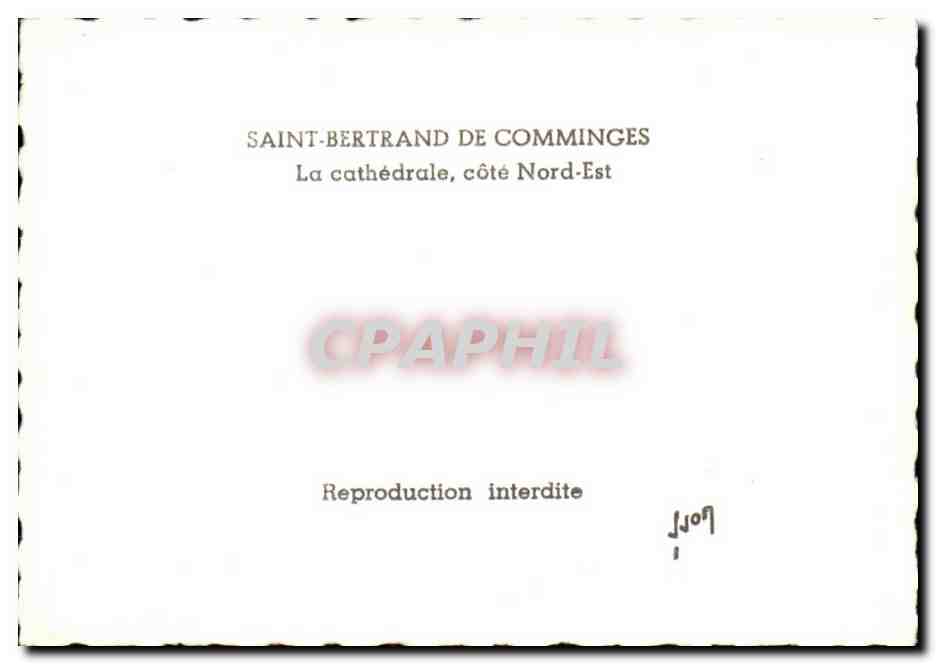 CPsM Saint bertrand de comminges la cathedrale cote nord est — Verso