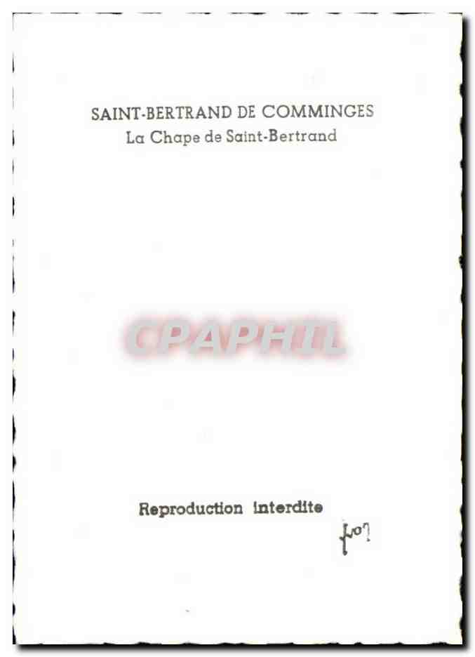 CPSM Saint Bertrand de comminges la chape de saint bertrand — Verso